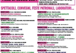 Calendario degli eventi di luglio 